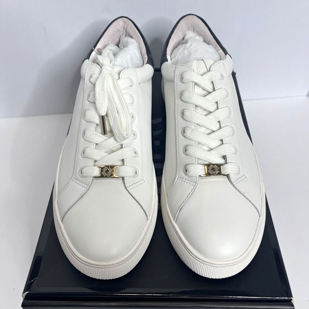 WHBM White House Black Market Women White Leather Fashion Sneakers Size 9